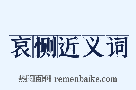 哀恻近义词是什么意思的图片